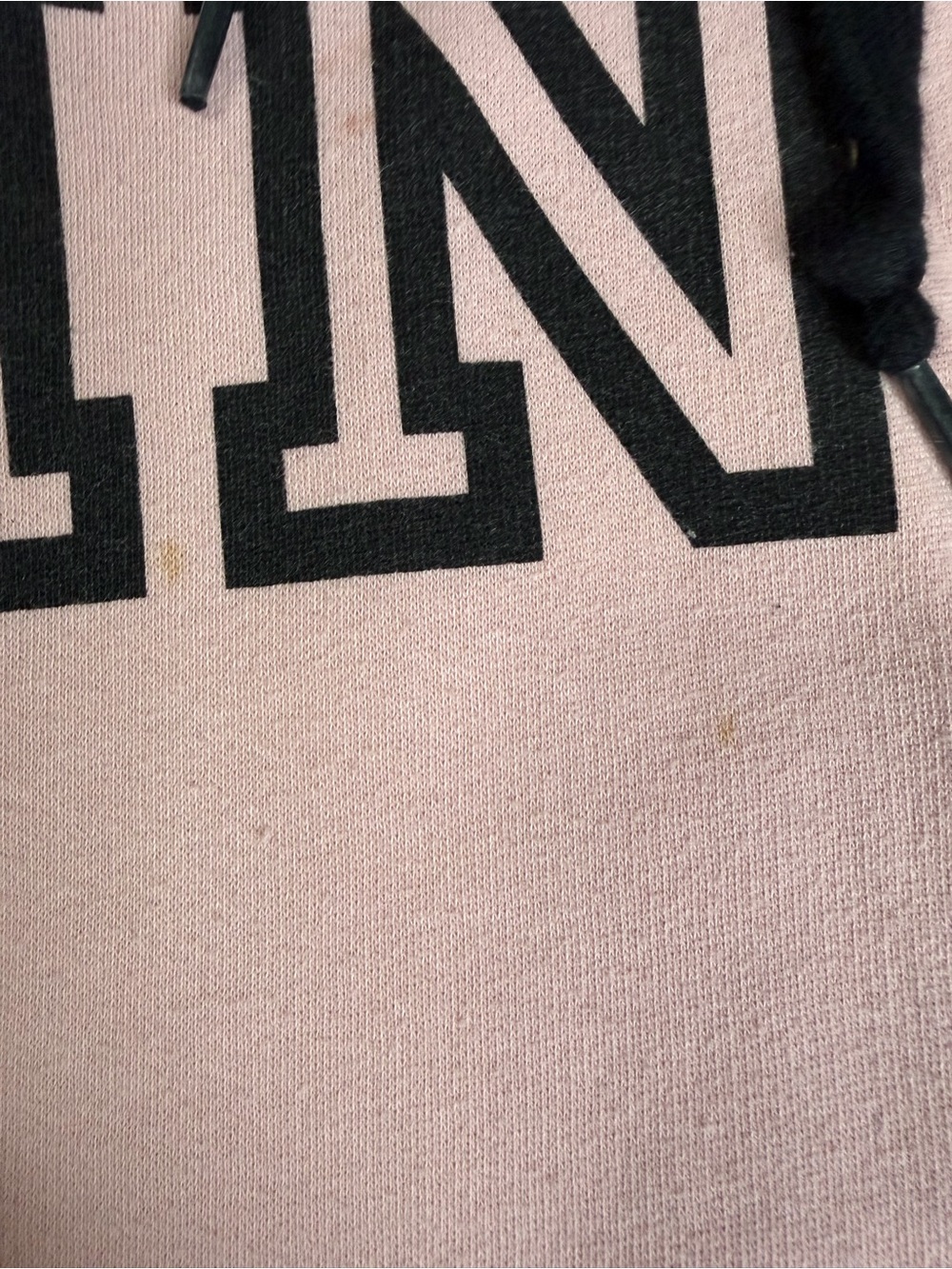 PINK Victoria's Secret Light Pink Hoodie with Black Sherpa Lining - Picture 5 of 6